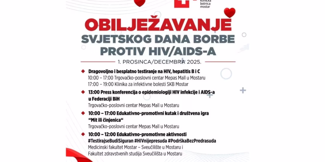 Svjetski dan borbe protiv HIVA/AIDS-a u Federaciji BiH