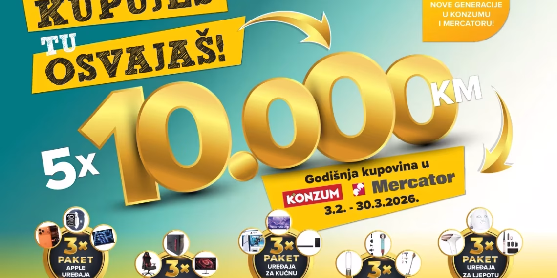 Konzum i Mercator nagrađuju kupce s 50.000 KM i ekskluzivnim TECH paketima
