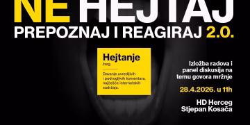 Kroz oči mostarskih srednjoškolaca – Izložba radova i panel diskusija ”NE hejtaj: Prepoznaj i reagiraj” u Kosači